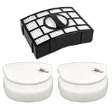 (3 Pieces) 1 Hepa Filters + 2 Foam Filters Compatible With Shark ZU560 ZU561 ZU562 ZU572 UV650 UV725 ZU660 CU530 Upright Vacuum, Replacement HEPA Upright Filter Parts, Compare to XFFK560 & XHEPA560