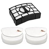 (3 Pieces) 1 Hepa Filters + 2 Foam Filters Compatible With Shark ZU560 ZU561 ZU562 ZU572 UV650 UV725 ZU660 CU530 Upright Vacuum, Replacement HEPA Upright Filter Parts, Compare to XFFK560 & XHEPA560