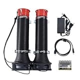 Obokidlyamor 2PCS Upgraded Turbine II Wind Sense Speed Change on Steering Wheel PC USB for Logitech G923 G920 G29 Pro RS50/fanatec/Thrustmaster Base Intake Pipe Sim Racing Wind Simulator (Red-1)