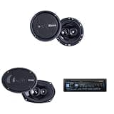 Alpine UTE-63BT Mech-Less Bluetooth Receiver w/Power Reference PRX 6.5" & 6x9 Speakers