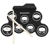 Omquot Electronic Drum with 7 Pads for Practice, Compact Size, Roll-up Drum, Portable USB Drum Set for Beginners