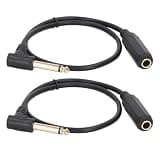 Omquot Right Angle Audio Cable Long Life Male To Female Stereo Cable For Microphones Speaker Instrument