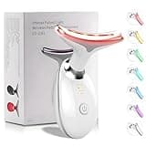 Device | 7-in-1 Red Light Therapy for Face and Neck - 7 Colors, Smart Vibration | Red Light Face Massager Tool - Effectively Remove Wrinkles, Lift Neck, Portable Skin Care Tool (White)