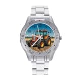 NTVOWPZO Three-Hand Analog Stainless Steel Watches for Men Easy Reader