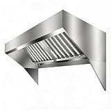 Commercial Range Hood Wall-Mounted Stainless Steel Exhaust with Detachable u-Shaped Oil Mesh for Food Trucks, Concession Trailers, Restaurant Kitchens – 4FT/6FT/7FT