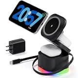 3-in-1 Wireless Charging Station with RGB & Retractable Cord