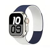 Magnetic Silicone Band, Duo-Color Design & Soft Silicone, Compatible with Apple Watch Band 38/40/41/42/44/45/46/49mm, Waterproof Magnetic Clasp Strap for iWatch Ultra SE Series 11/10/9/8/7/6/5/4/3/2/1
