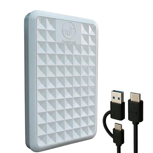 ModusTech Portable External Hard Drive USB 3.0/Type C, Slim High Speed Hard Drive for Backup, Storage, Gaming, Compatible with PC, Mac, Laptop, PS4, PS5, Xbox, Windows