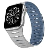 Bisikor Compatible with Apple Watch Band 42 (Series11/10) 41 40 38mm, Double Sided Wearable Soft Breathable Replacement Loop Strap for iWatch SE Series 11 10 9 8 7 6 5 4 3 (Gray/Blue)