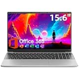 15.6 Inch Windows 11 Laptop, 5205U Processor, 4GB RAM 128GB Storage Expandable to 1TB, HD Display with Numpad, Office 365 Pre-Installed, Wi-Fi 5 Bluetooth 4.2, Type-C for Student & Business