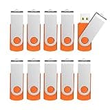 KOOTION 32 GB USB Flash Drive 32 gb Flash Drive 10 Pack Thumb Drive Memory Stick Pen Drive Keychain Design, Orange