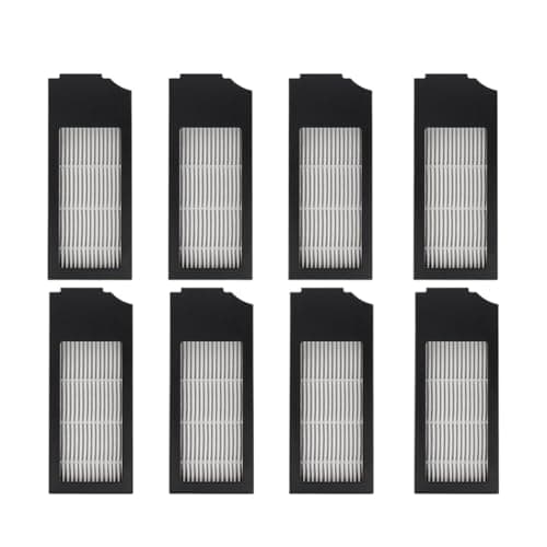 Hepa Filter Replacement, Compatible with Ecovacs, Replacement for Deebot, X1S PRO T10 Omni Turbo X1 Robot Vacuum Cleaner Parts(8PCS Black)