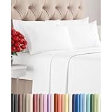 2026 New Queen Sheet Set 6 Piece - Cooling Bed Sheets Queen Size, Ultra Soft & Breathable Hotel Luxury Bedding with 8-16 Inch Deep Pockets, Wrinkle Free Flat Sheet, Fitted Sheet & Pillowcases, White