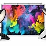 Yellow Purple Backdrop 8x6ft Aesthetics Contemporary Luxury Photography Backdrop Fabric Photoshoot Background Tapestry Banner for Birthday Baby Shower Decoration Party Video Photo Studio Props