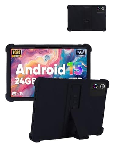 for Gleeso A10 (10 Inch) Android Tablet Protective case, ZBAGUG Shockproof Lightweight Silicone Protective Cover with Stand, Child-Friendly Protection, Easy to Clean Design, Black.