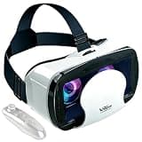 Virtual Reality Headset for Phone with Controller, 3D VR Glasses Adjustable VR Virtual Reality Goggles, Compatible 5.0-7.0 inch for iPhone & Android, for Movies Games(Black)