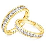 LevyPan Update 2-Pack 14K Gold Plated Stacking Rings for Oura Ring Gen 4/Gen 3, Cubic Zirconia Simulated Diamond Rings for Oura Ring Stack Women Men