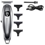 EOYLMIRL Pro Hair Clipper Professional Full Metal Trimmer for Men Lithium Electric Rechargeable Beard LCD Display Haircut Machine