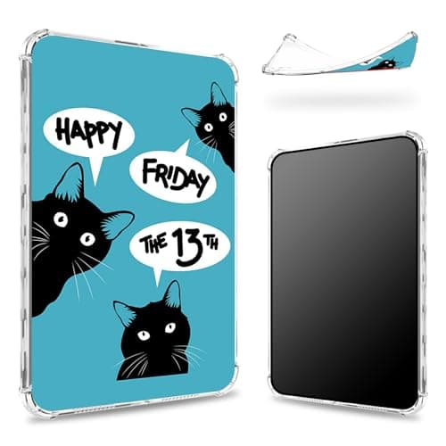Designed for 6" All-New Kindle Paperwhite 4 (10th Generation-2018) Case, Transparent Back with Friday 13th, Slim Soft TPU Corner Protection Shockproof Bumper Cover