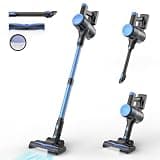 UML0 N8 Cordless Vacuum Cleaner,Lightweight Stick Vacuum with Powerful Suction,2200mAh Battery,40 Mins Runtime,Self-Standing,Rechargeable Vacuum Cleaners for Home Hardwood Floor Carpet Pet Hair