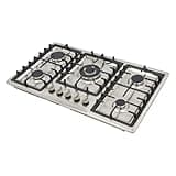 Namiose 34-inch Gas Cooktop, 5 Burners Gas Hob, Built-In Stainless Steel Stove Top, NG Cooktops with Automated Flame Failure Protection for Home, Hotel, Restaurant