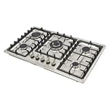 Namiose 34-inch Gas Cooktop, 5 Burners Gas Hob, Built-In Stainless Steel Stove Top, NG Cooktops with Automated Flame Failure Protection for Home, Hotel, Restaurant