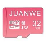 JUANWE 32GB Micro SD Card microSDXC Memory Card, Memory Card, SDHC High-Speed U1 SD Card, 32GB TF Cards for Phone, Dash Cam, Security Camera (Pink)