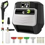 Imdot Wall Mounted 5000PSI Electric Pressure Washer - 3.6 GPM, 5 Levers Power Washer with 100FT Retractable Hose for Car/Driveway, Automatic Rewind, Any Length Lock