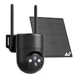 ELYSOO 4G LTE Cellular Security Camera, No WiFi Security Camera Outdoor Wireless with 360°Full View, Unlimited Data Plan, 2K Color Night Vision, Motion Alert, Built in SIM Card - Black