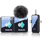 MENERESAS Wireless Microphone for iPhone: 40dB Noise Canceling Mini Mic with 20Hz-20kHz Audio, 328ft Range, 20H Battery, 3-in-1 Lavalier Microphone for Video Recording