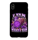 I Yam What I Yam Bootleg Meme Ube Pun Purple Yam Dad Joke Case for iPhone Xs Max