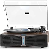 RetroAudio Vinyl Record Player with Built-in Stereo Speakers, High Fidelity Turntables for Vinyl Records with Adjustable Light Bar, Magnetic Cartridge, Upgraded BT5.4, 2-Speed/RCA Out, Birthday Gift