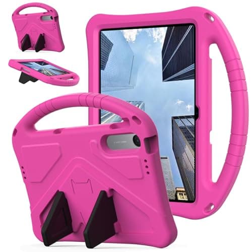 YRH for Redmi Pad 2 9.7'' Case 2026, Kids EVA Shockproof Cover for Xiaomi Pad SE 9.7inch, with Stand Handle (Rose Red)