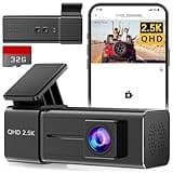 Dash Cam, 2.5K WiFi Dash Camera for Cars, E-YEEGER Mini Dashcam with App, Front Car Camera, G-Sensor, Loop Recording, Night Vision, 24H Parking Mode, 32G SD Card Included, Support 256GB Max