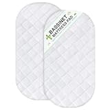 Bassinet Mattress Protector Fits 18" x 28" Munchkin Brica, 4moms Mamaroo and Pamo Babe 4 in 1 Portable Crib(not playard), Waterproof, Washer & Dryer