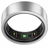 Azomabox Smart Ring for Women Men, Smart Health Ring with Heart Rate, SpO2, Sleep Monitoring, Pedometer, and Fitness Tracker, IP68 Waterproof, No Subscription Fee(Silver 10)