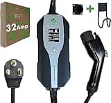 PRIMECOM 30 Feet Level 2 (220V/240V) Electric Vehicle (EV) Charger 32 & 40 Amp 6-50P, 10-50P, 14-50P for Bolt, Tesla, Kona, etc. (6-50P, 32 Amp)