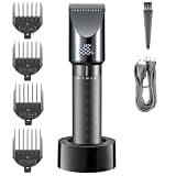 DAXXIN Hair Cutting Tool, Professional Hair Trimmer Electric Hair Cutting Machine Cordless Metal Shell LED Display Clippers for Men