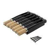 Wsymxuo Six-String Guitar Bridge Easy Tension Adjustment String-Through Electric Guitar Bridge Sustain Music Accessory for Replacement, Black