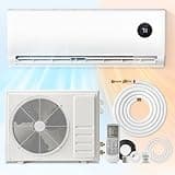 9000 BTU Mini Split AC Heating System, Climate Choice Ductless Mini Split Air Conditioner with Heat Pump, Quiet Operation, All-In-One Kit, 24H Timer, 115V/110V, 19 SEER2 Energy Efficient for 500 Sq.Ft