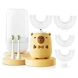TOPSTLION Kids U-Shaped Electric Toothbrush for Toddlers, Sonic Ultrasonic Automatic Toothbrush with Soft Silicone Brush Heads, 360° Waterproof Rechargeable Toothbrush for Boys Girls