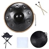 12 Notes D Minor 22 Inch Steel Hand Pan Drum Yoga Meditation Musical Instruments Steel Handpan Drum Instrument (10 Notes)