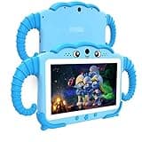 Kids Tablet 7 inch for Kids 3-7 32GB Toddler Tablets with Youtube Case WiFi Dual Camera, Android Learning Software Installed Parental Control Childrens Toddlers Tablet for Boys Girls Ages 3-12, Blue