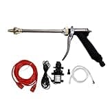 12V 100W High Pressure Water Pump Portable Electric Pressure Washer Kit with G1/2 External Thread for Car Washing Garden Irrigation Yard Cleaning Plastic Material
