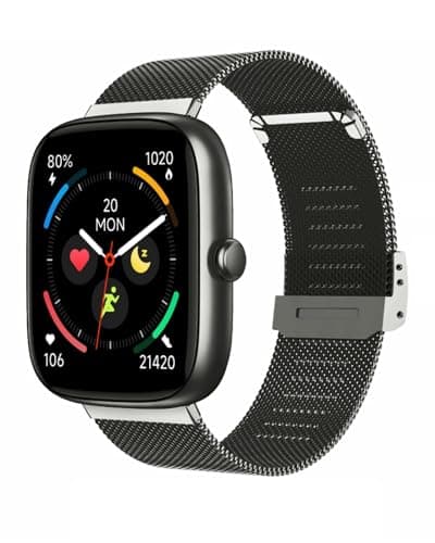 Smart Watch for Women for iPhone Android: 1.83" HD Touchscreen Bluetooth Call Smartwatch with 24/7 Heart Rate SpO2 Stress Sleep Monitor, IP68 Waterproof Fitness Tracker, 100+ Sport Modes (Obsidian)