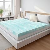 Sweetcrispy Mattress Topper Queen, Memory Foam 3 Inch Thick Gel Infused Cooling Toppers Pad for Queen Size Bed, Sleeper Sofa, RV, Camper, CertiPUR US, Breathable