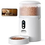 Automatic Cat Feeder with Camera, 3MP HD Video & Night Vision, 5G/2.4G WiFi Smart Pet Feeder with APP Control, 2-Way Audio, Motion Alerts, Low Food Sensor, Timed Cat Feeder for Cats & Dogs, 4L
