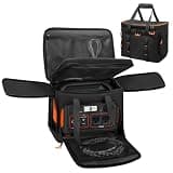 Wigojoy Double Layers Power Station Bag Compatible with Jackery Explorer 160/240/300, Features Charging Port, Ventilation Openings on Both Sides and Non-slip Bottom, Multiple Accessory Pockets