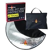 Fireproof Pros 36" Fire Pit Protector for Deck or Patio, Thick Heat Resistant Deflector, Triple Layer BBQ Mat
