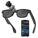 CJkao AI Smart Glasses With Camera for Men, Camera Glasses, Video Recording, Voice Assistant Control, bluetooth music Glasses for Teenager Women Men(G3-Black)